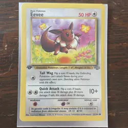 Pokemon TCG Eevee Jungle Card 51/64 Regular Common 1st Edition - Image 1