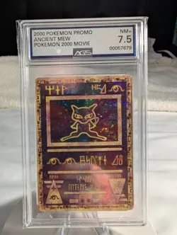 Pokemon 2000 Movie Promo Ancient Mew Full Holo Card AGS NM+ 7.5 - Image 1