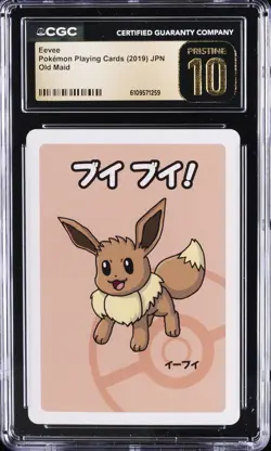 2019 POKEMON PLAYING CARDS JPN OLD MAID EEVEE CGC 10 PERFECT - Image 1