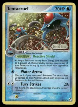 ⭐ Pokemon Cards Tentacruel 45/92 STAMPED Legend Maker Uncommon - Image 1