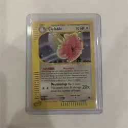 Pokemon Clefable 007/165 Expedition Base Set Holo Rare English 2002 TCG Card - Image 1