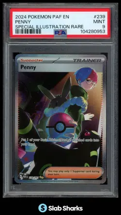 2024 POKEMON SV PALDEAN FATES - PAF EN #239/091 PENNY SPECIAL IR PSA 9 - Image 1
