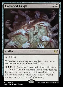 1x Crowded Crypt NM-Mint, English Commander: Innistrad: Midnight Hunt MTG Magic - Image 1