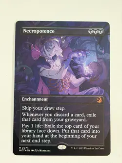 Necropotence (anime borderless, 0074) - Foil - English - MTG WOT - Image 1