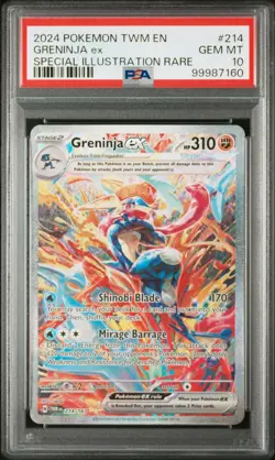 PSA 10 Greninja ex Spec Illus Rare 214/167 2024 Pokemon Twilight Masquerade - Image 1