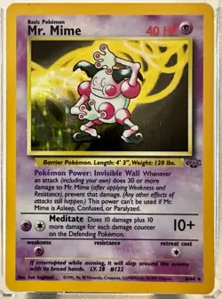 Pokemon TCG: Mr. Mime - Jungle 1999 (6/64) "Hologram!" NM - Image 1
