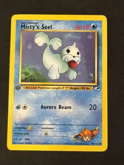 Misty's Seel 088/132 Gym Heroes Regular 1st Edition Pokemon MJ - Image 1