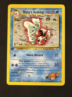 Misty's Seaking 055/132 Gym Heroes Regular 1st Edition Pokemon MJ - Image 1
