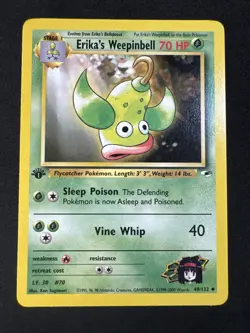 Erika's Weepinbell 049/132 Gym Heroes Regular 1st Edition Pokemon MJ - Image 1