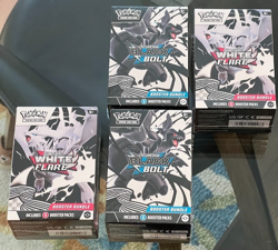 Lot Of 4 Pokemon TCG 2x Black Bolt And 2x White Flare Sealed Booster Bundles - Image 1