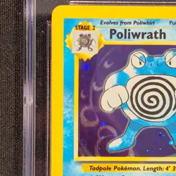 Poliwrath 15/130 2000 Pokemon Base Set 2 Unlimited Holo Rare CGC 8.5 NM/Mint+ - Image 3