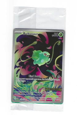 Bulbasaur (Illustration Rare) Stamped Sea1ed PROMO 33/132 Pokemon Mega Evolution - Image 1