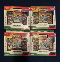 Pokemon TCG First Partner Illustration Collection Series 1 New Sealed Lot Of 4 - Image 1