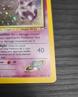 Pokemon Sabrina's Gengar 14/132 Gym Heroes Holo Heavily Played/Poor (See photos) - Image 4