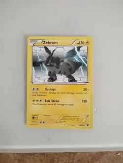 Pokemon TCG Zekrom B&W Next Destinies 50/99 Regular Rare LP - Image 1