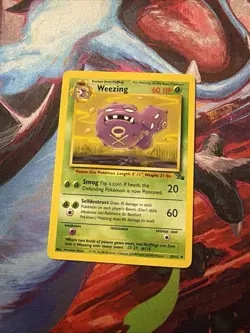 Pokemon - Fossil - Weezing 45/62 - Uncommon LP/NM - Image 1