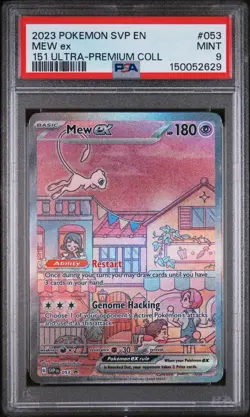 2023 POKEMON SVP EN-SV BLACK STAR PROMO 151 ULTRA-PREM COLL #053 MEW EX PSA 9 - Image 1