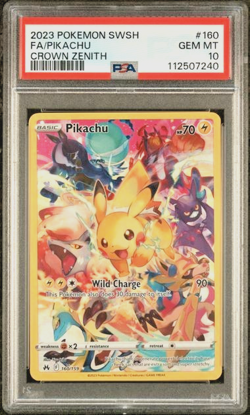 PSA 10 (GEM MT) Pikachu [160/159] - Pokemon TCG Crown Zenith Illustration Rare - Image 1