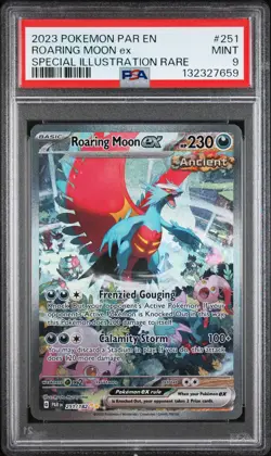 Roaring Moon EX 251/182 Special Illustration Rare Pokemon PSA 9 *659 - Image 1