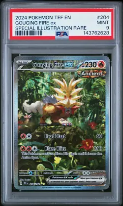 Gouging Fire EX 204/162 Special Illustration Rare Pokemon PSA 9 *628 - Image 1