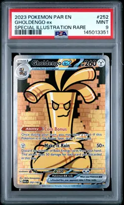 Gholdengo EX 252/182 Special Illustration Rare Pokemon PSA 9 *351 - Image 1