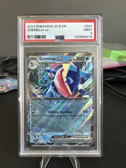 PSA 9 Greninja ex Double Rare Pokemon Stellar Crown 2024 041/142 2024 - Image 1