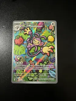 Pokemon TCG Ambipom 107/094 IR ME02: Phantasmal Flames NM Fresh Pull - Image 1
