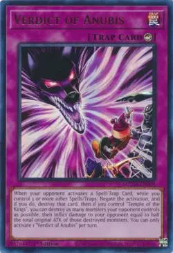 Yugioh! Verdict of Anubis - MZTM-EN009 - Ultra Rare - 1st Edition Near Mint, Eng - Image 1