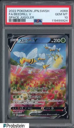 2022 Pokemon Japanese SWSH Space Juggler #069 Beedrill V PSA 10 GEM MINT - Image 1