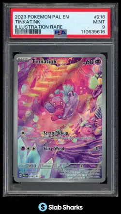 2023 POKEMON SCARLET & VIOLET PALDEA EVOLVED #216/193 TINKATINK IR PSA 9 - Image 1