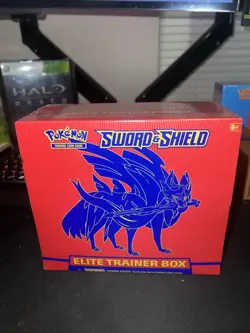 Pokemon Sword and Shield Base Set ETB Elite Trainer Box Zacian - Factory Sealed 820650104459 - Image 1