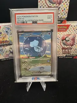 Pokemon Card Mew EX 232/091 Sir Paldean Fates Bubble Mew PSA 9 - Image 1