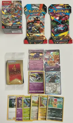 Pokemon MEGA EVOLUTION Booster Bundle Box + 2 Sleeved Packs + 1 U Pack + More! - Image 1