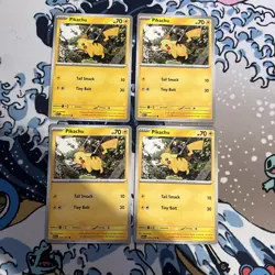 Pikachu 055/217 - Common - Pokemon TCG: Ascended Heroes NM Set of 4 playset - Image 1