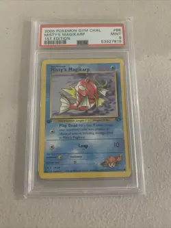 Pokemon PSA 9 MINT Misty's Magikarp 88/132 1st Edition Gym Challenge 2000 WOTC - Image 1