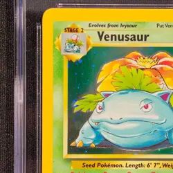 Venusaur 18/130 2000 Pokemon Base Set 2 Unlimited Holo Rare CGC 8.5 NM/Mint+ - Image 3