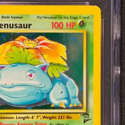Venusaur 18/130 2000 Pokemon Base Set 2 Unlimited Holo Rare CGC 8.5 NM/Mint+ - Image 4