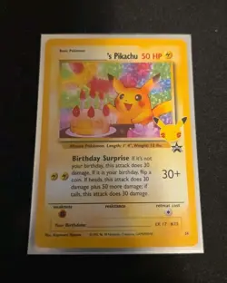 Pokemon Birthday Pikachu Celebrations Classic collection Promo - Image 1