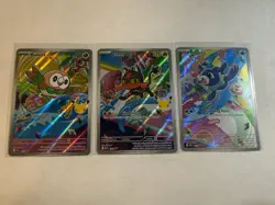 Pokemon First Partner Illustration Collection Gen 7 Rowlet, Litten, And Popplio - Image 1