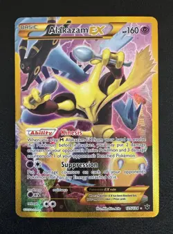 Pokemon Alakazam EX Secret Rare Holo 125/124 Fates Collide NM - Image 1