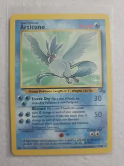 Pokemon TCG Articuno - 17/62 Non-Holo Fossil Set 1999 Vintage Rare - Image 1