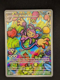 Pokemon TCG Ambipom 107/094 Secret Rare Phantasmal Flames - Image 1