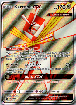 Kartana GX 106/111 Full Art Ultra Rare Pokemon Crimson Invasion NM - Image 1