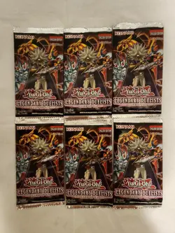 YuGiOh 6x Legendary Duelists: Rage of Ra 1st Edition Sealed Booster Pack+2 Holos - Image 1