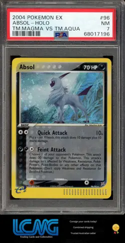 Pokemon TCG Card Team Magma vs Team Aqua #96/95 Absol Holo PSA 7 - Image 1