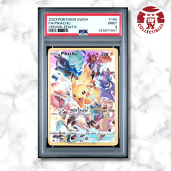 Pokemon Card English - Pikachu Secret Rare #160/159 CROWN ZENITH - PSA 9 - Image 1