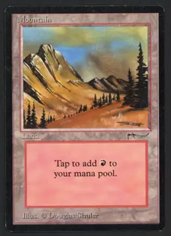 ***Mountain (Shoehorn Crease)*** MTG Arabian Nights Magic Kid Icarus - Image 1
