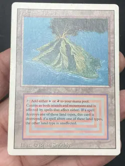 ***Volcanic Island (Indents)*** MTG Revised Magic Kid Icarus - Image 3