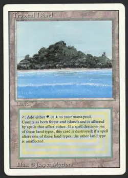 ***Tropical Island (Light Indents)*** MTG Revised Magic Kid Icarus - Image 1