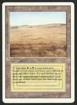 ***Savannah (Light Indent)*** MTG Revised Magic Kid Icarus - Image 1